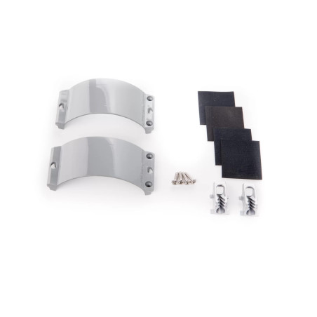 2x Clamcleat CL244/S5  gris Strap, 4x vis, 4x Caoutchouc